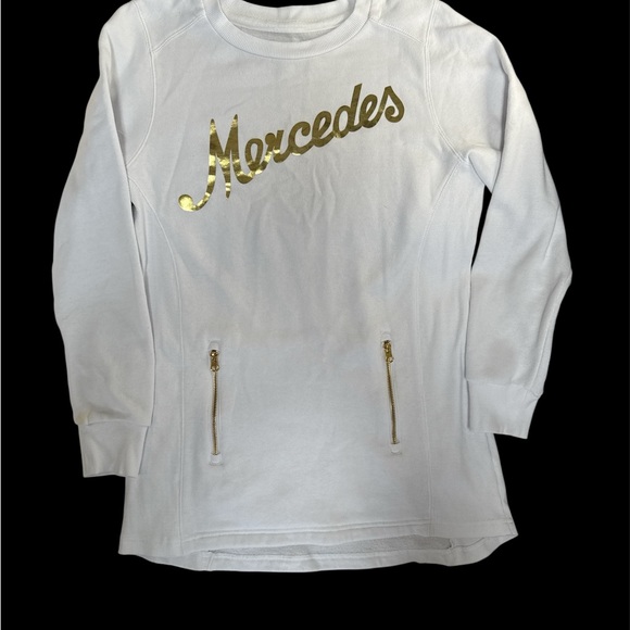Mercedes Benz sweatshirt ladies women’s size M Gold hardware pockets authentic - Picture 3 of 12